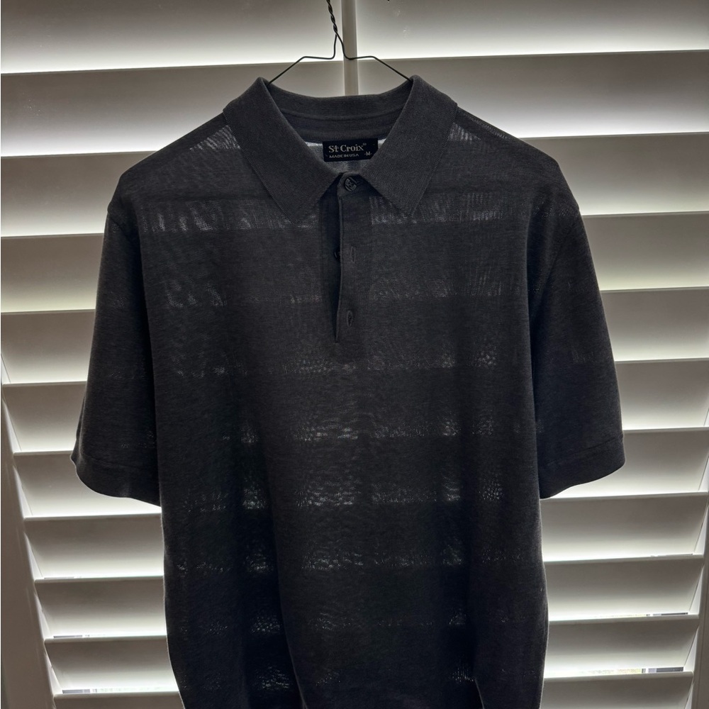 St. Croix Men's Black Polo Shirt